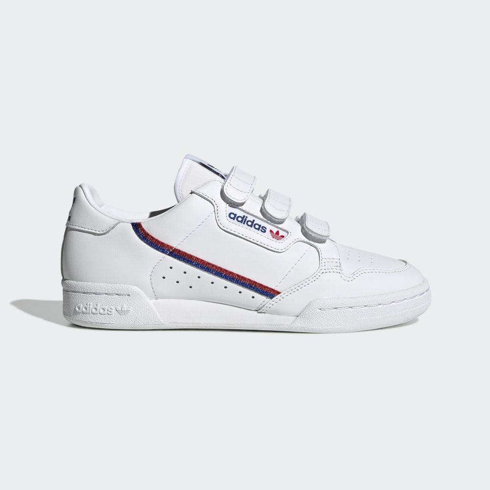 Adidas Continental 80 Hrvatska - Ženske Originals - Bijele/Kraljevska Plava/Tamno Crvene (UYIONK485)